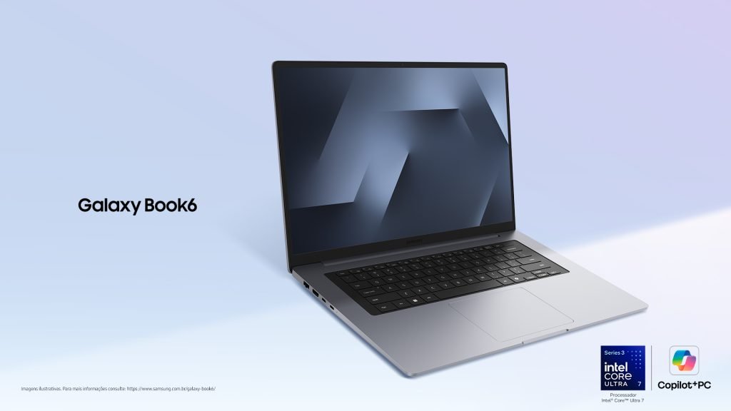 Foto ilustra o notebook Galaxy Book6
